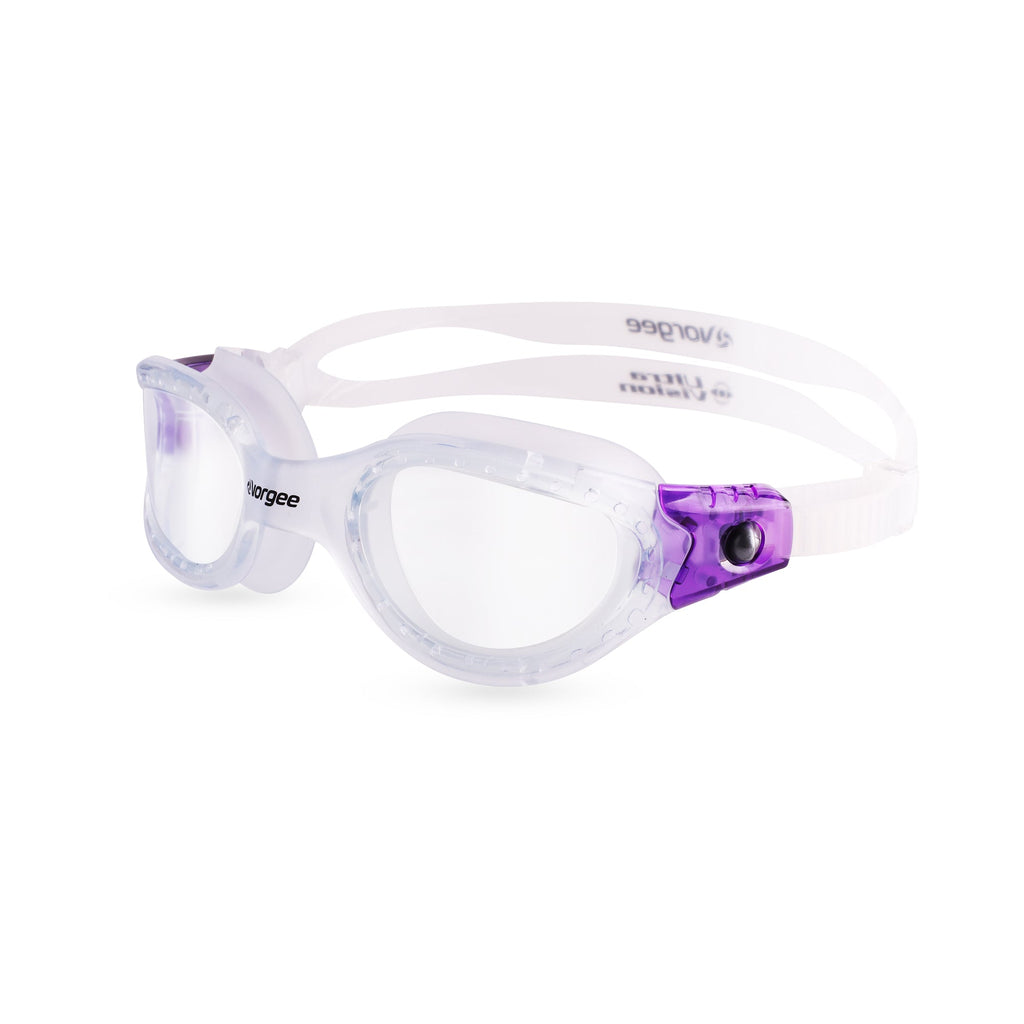Vortech Max Clear swimming goggle in Clear & Purple 