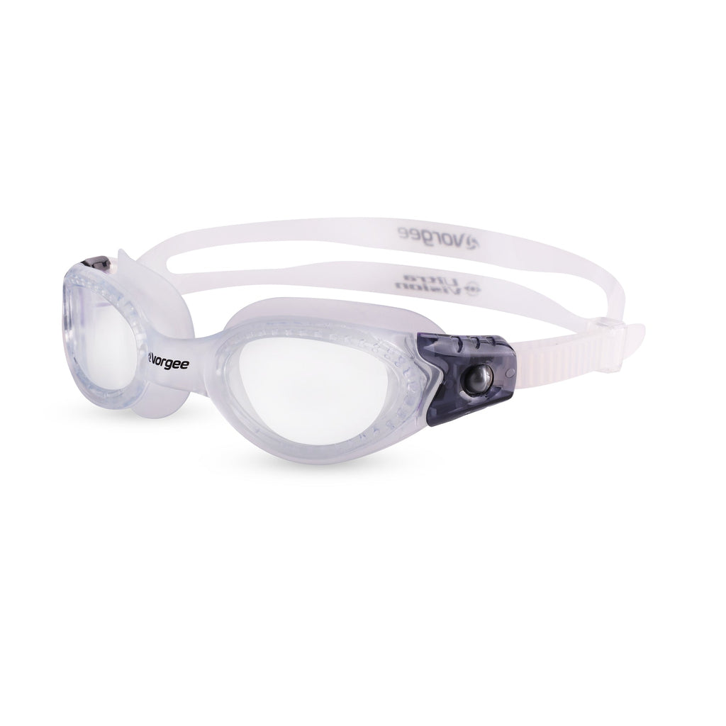 Vortech Narrow Fit Clear swimming goggle in Clear & Black 