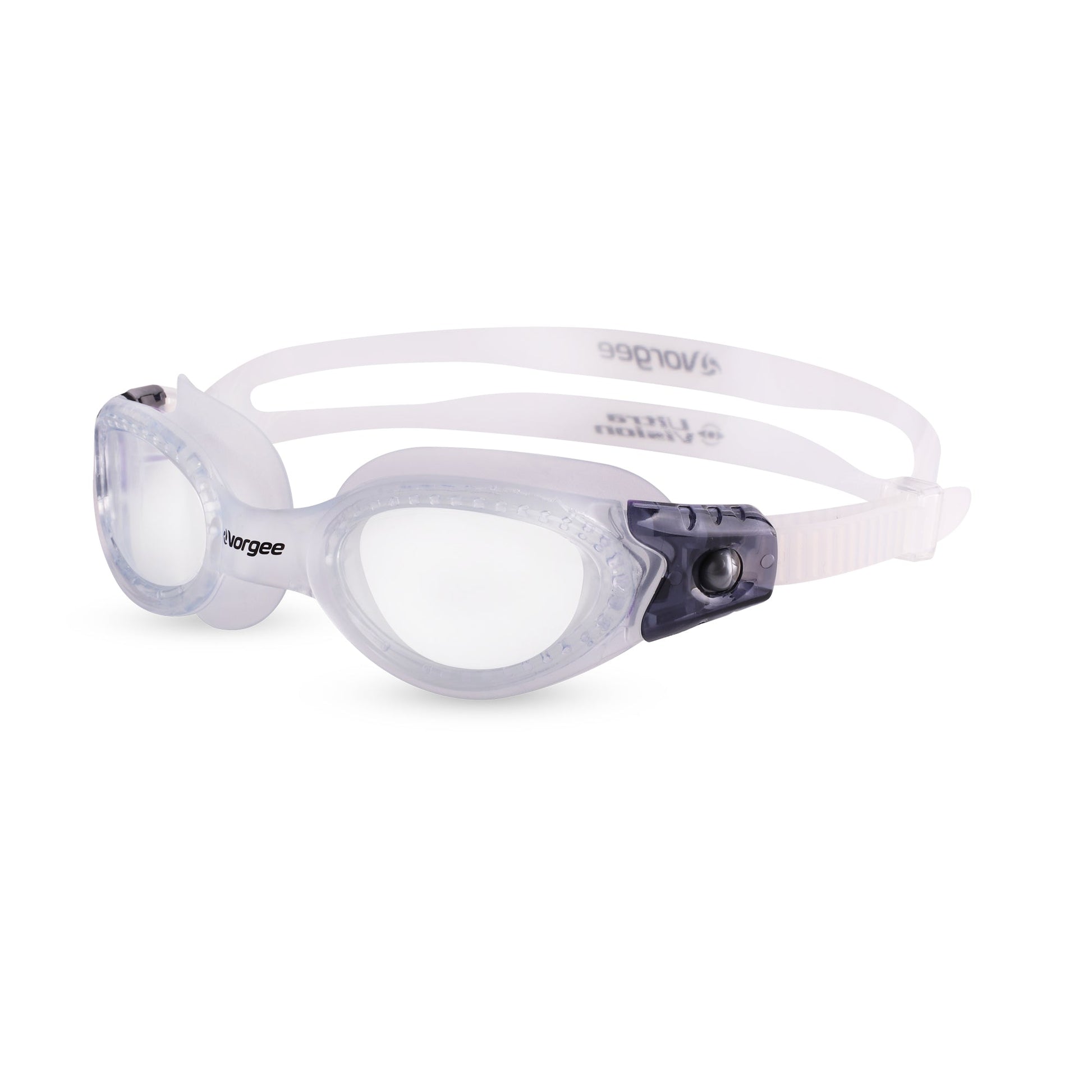 Vortech Narrow Fit Clear swimming goggle in Clear & Black 
