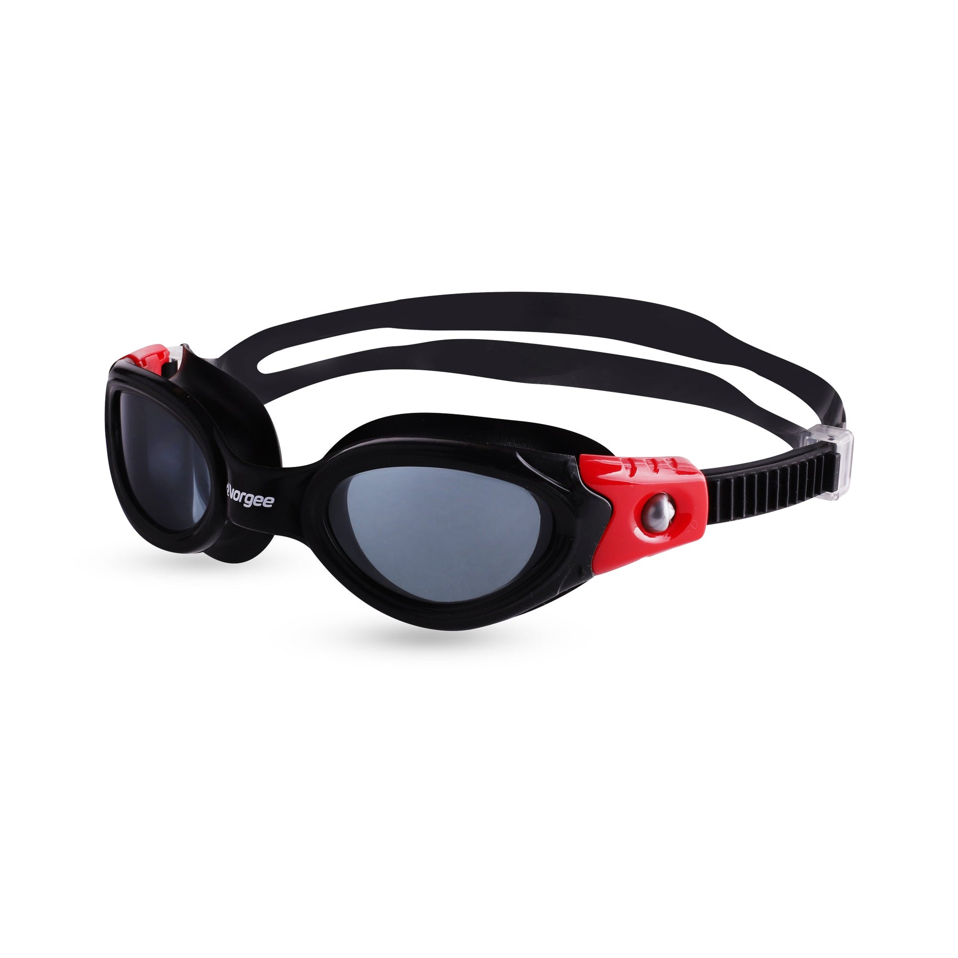 Vortech Narrow Fit Tint swimming goggle in Black & Red 