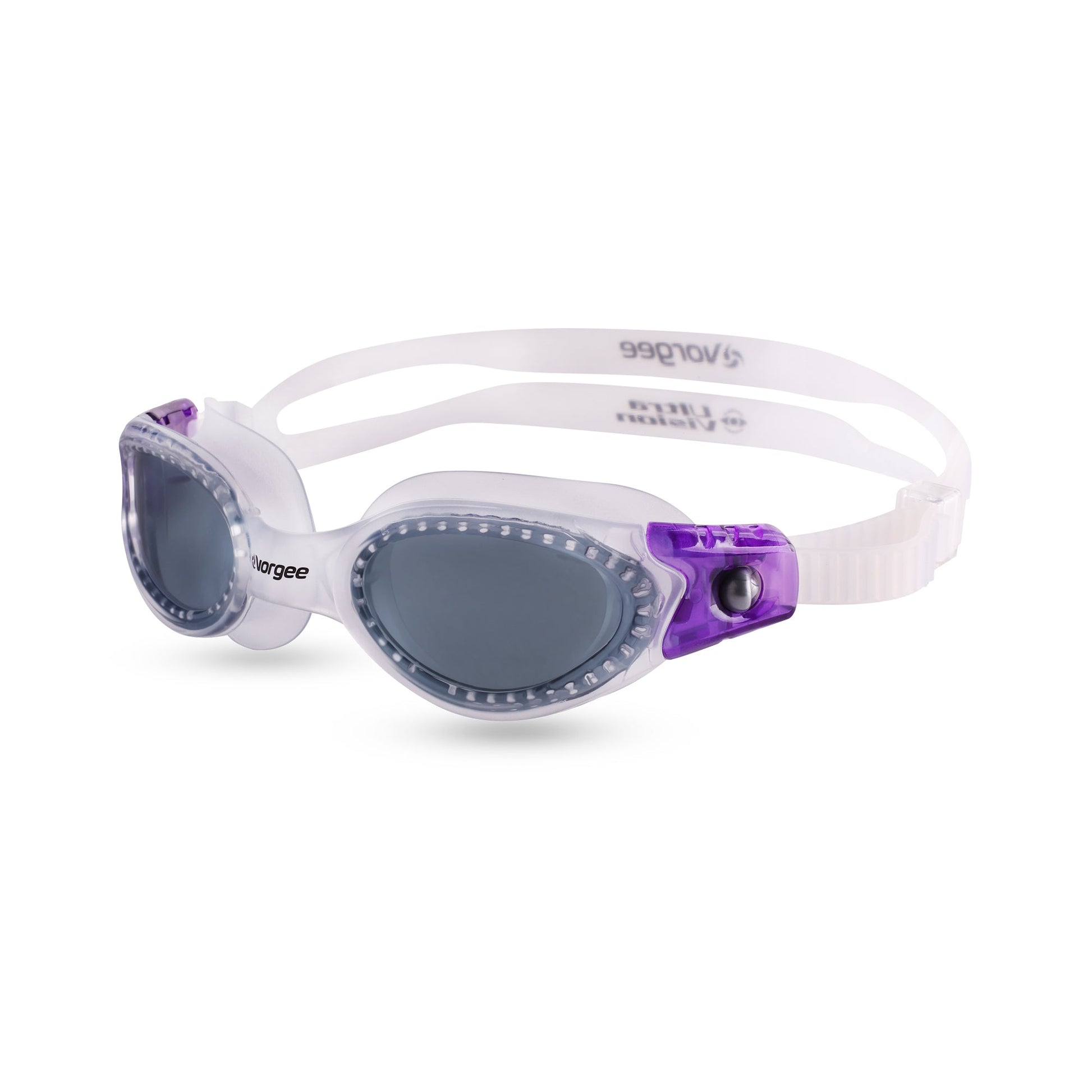 Vortech Narrow Fit Tint swimming goggle in Clear & Purple 