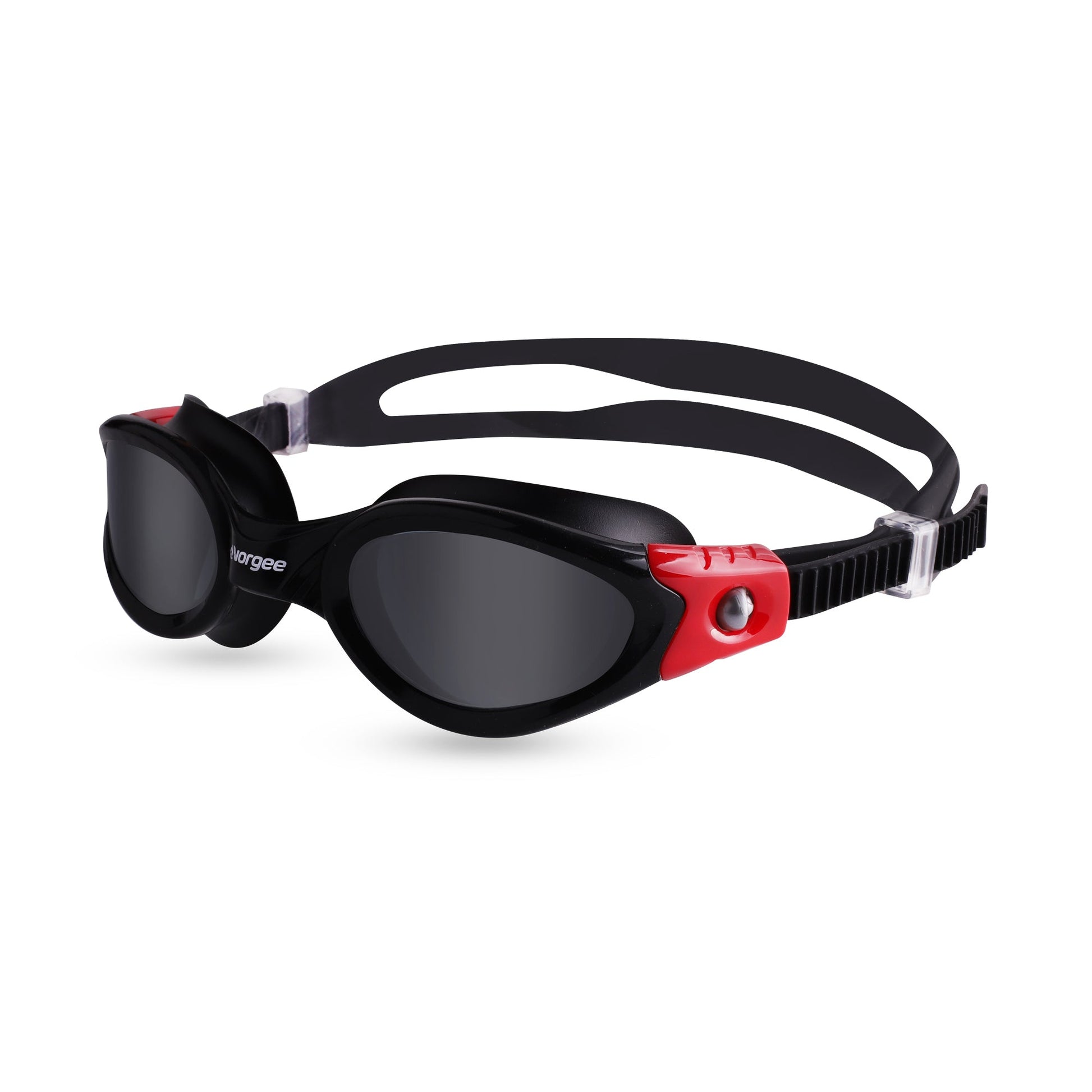 Vortech Polarised swimming goggle in Black & Red 