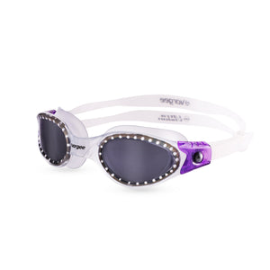 Vortech Polarised swimming goggle in Clear & Purple 