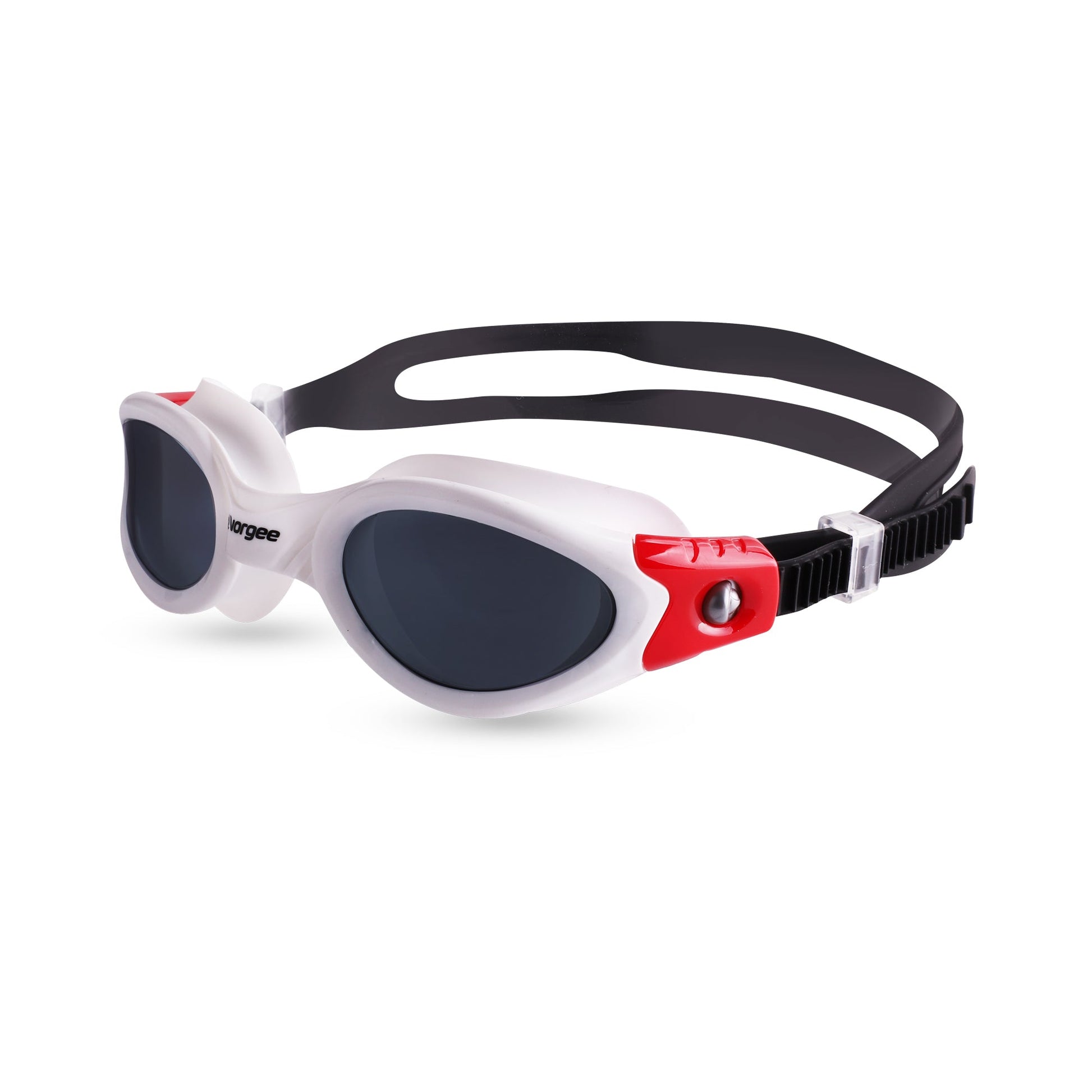 Vortech Polarised swimming goggle in White & Red 