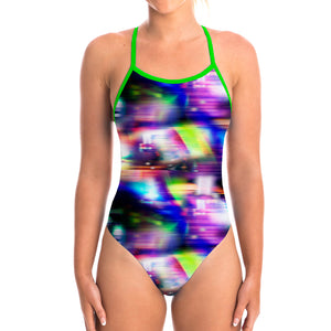 Womens Aquarius Printed One Piece Racer Back - Asher
