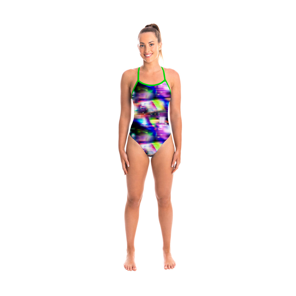 Womens Aquarius Printed One Piece Racer Back - Asher