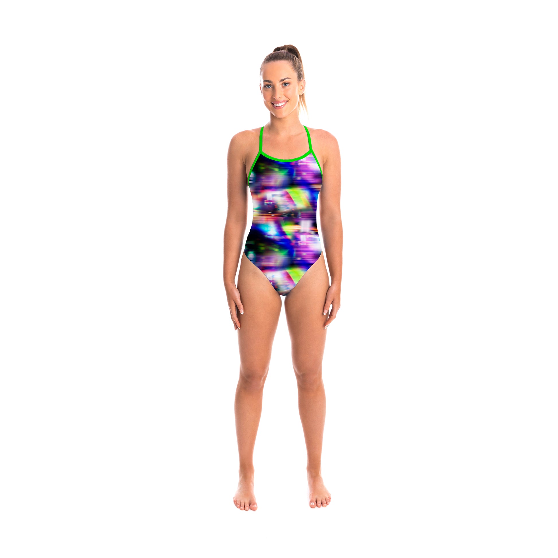 Womens Aquarius Printed One Piece Racer Back - Asher